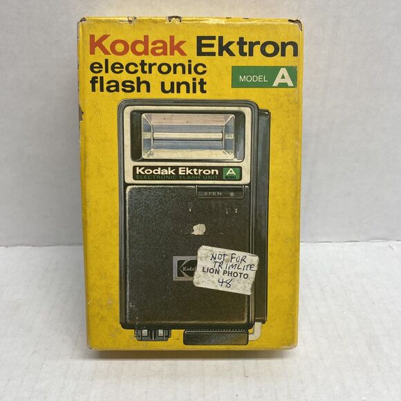 Vintage Kodak Ektron Model A Electronic Flash Unit Original Box Camera Decor - Picture 7 of 9